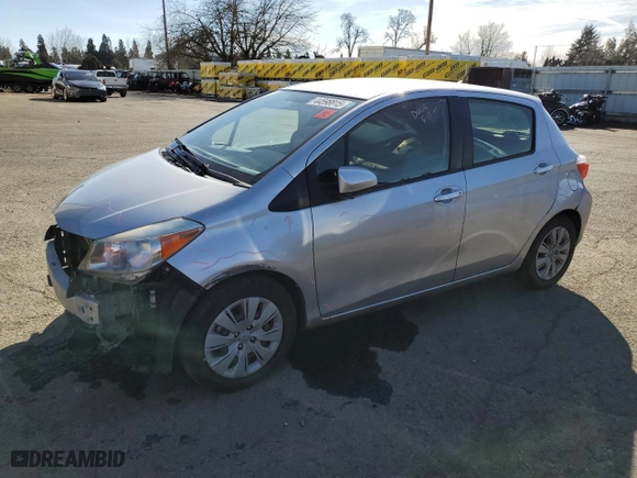 2012 Toyota Yaris L with VIN JTDKTUD30CD516562, listed as a Copart auction lot 44598815 with 127,859 mi miles and Salvage Title. Bid and sale history available at carsss.com. Image 1.