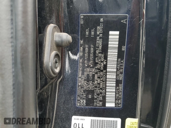 2018 Toyota Sienna LE Auto Access Seat with VIN 5TDKZ3DC6JS924316, listed as a Copart auction lot 61822215 with 123,396 mi miles and Salvage title. Bid and sale history available at DreamBid. Image 13.