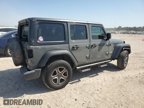 2020 Jeep Wrangler Unlimited Sport S with VIN 1C4HJXDG3LW117301, listed as a Copart auction lot 52571555 with 70,167 mi miles and Salvage title. Bid and sale history available at DreamBid. Image 3.