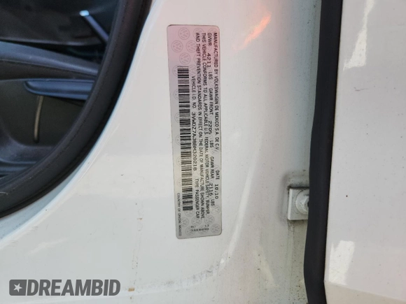 2011 Volkswagen Jetta SE with VIN 3VWDZ7AJ8BM320218, listed as a Copart auction lot 58357675 with 154,096 mi miles and Salvage title. Bid and sale history available at DreamBid. Image 13.