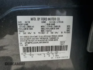 2018 Ford Edge SE with VIN 2FMPK3G9XJBC06632, listed as a Copart auction lot 62422325 with 151,818 mi miles and Clean title. Bid and sale history available at DreamBid. Image 13.