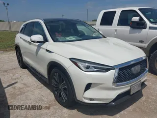2019 Infiniti QX50 Luxe z VIN 3PCAJ5M18KF122093, wystawiony jako IAAI lot #42398687 z przebiegiem 137 384 mil mil oraz . Historia ofert i sprzedaży dostępna na DreamBid. Obrazek 1.