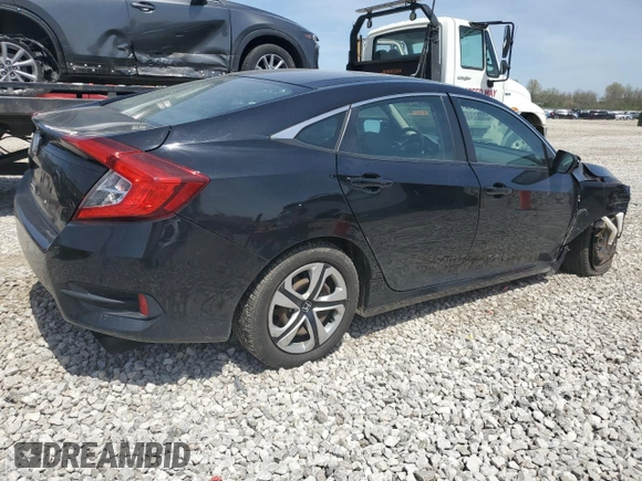 2016 Honda Civic Sedan LX with VIN 19XFC2F57GE006556, listed as a Copart auction lot 53520305 with 99,448 mi miles and Salvage Title. Bid and sale history available at carsss.com. Image 3.