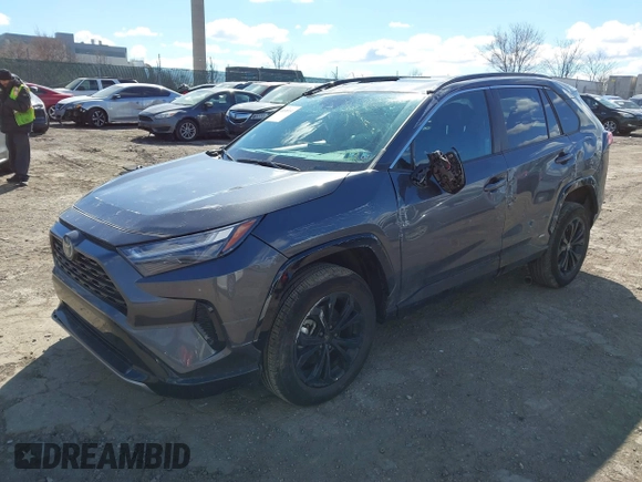 2024 Toyota RAV4 Hybrid SE with VIN 2T3T6RFV0RW051283, listed as a IAAI auction lot 41698931 with 6,465 mi miles and . Bid and sale history available at DreamBid. Image 18.