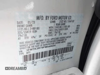 2023 Ford Mustang Mach-E Premium с VIN 3FMTK3R79PMA40654, выставлен на аукционе IAAI как лот 41421838 с пробегом 12 086 миль миль и . История ставок и продаж доступна на DreamBid. Изображение 9.