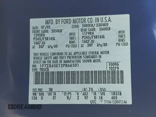2002 Ford Ranger XL Fleet with VIN 1FTZR45E12PB66501, listed as a IAAI auction lot 41401200 with 136,634 mi miles. Bid and sale history available at carsss.com. Image 9.