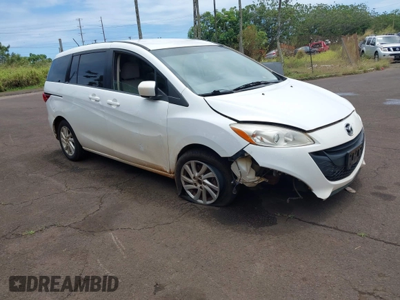 2012 Mazda 5 Sport with VIN JM1CW2BL7C0115861, listed as a IAAI auction lot 41957762 with 133,249 mi miles. Bid and sale history available at carsss.com. Image 1.