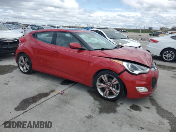2013 Hyundai Veloster w/Gray Int with VIN KMHTC6AD4DU121925, listed as a Copart auction lot 52080705 with 88,601 mi miles and Salvage Title. Bid and sale history available at carsss.com. Image 4.