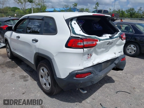 2017 Jeep Cherokee Sport with VIN 1C4PJLAB6HW661103, listed as a IAAI auction lot 41945706 with 95,991 mi miles. Bid and sale history available at carsss.com. Image 6.