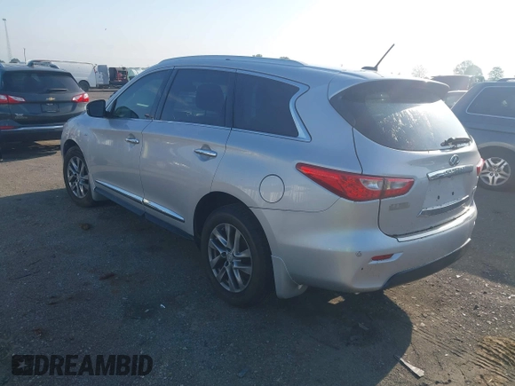 2014 Infiniti QX60 with VIN 5N1AL0MN7EC535832, listed as a IAAI auction lot 42117768 with 191,867 mi miles. Bid and sale history available at carsss.com. Image 3.