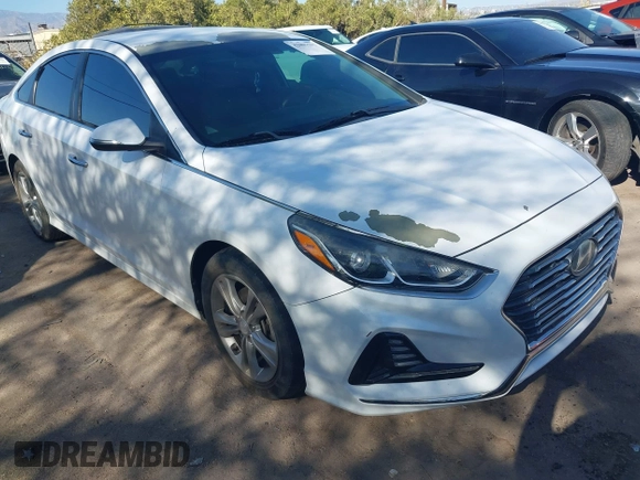 2018 Hyundai Sonata SEL with VIN 5NPE34AF5JH597271, listed as a IAAI auction lot 42001502 with 59,533 mi miles and . Bid and sale history available at DreamBid. Image 1.