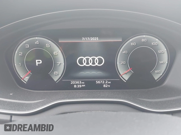 2023 Audi Q5 S line Premium Plus with VIN WA1EAAFY8P2008054, listed as a IAAI auction lot 42678217 with 20,363 mi miles and . Bid and sale history available at DreamBid. Image 7.