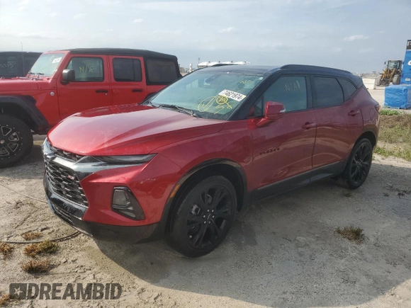 2022 Chevrolet Blazer RS with VIN 3GNKBERS7NS136492, listed as a Copart auction lot 74621974 with Not provided miles and Non repairable. Bid and sale history available at DreamBid. Image 1.