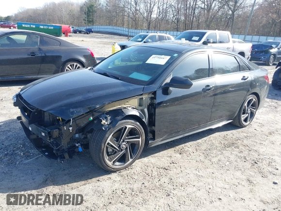 2023 Hyundai Elantra N Line z VIN KMHLR4AF9PU609633, wystawiony jako IAAI lot #41758887 z przebiegiem 24 000 mil mil oraz . Historia ofert i sprzedaży dostępna na DreamBid. Obrazek 2.