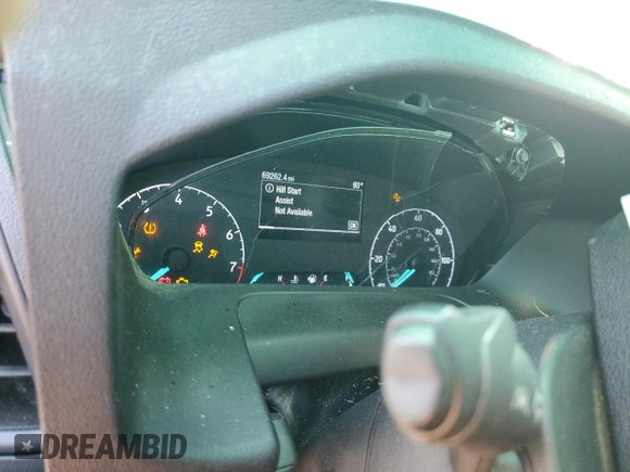 2020 Ford Transit Cargo with VIN 1FTBR1C8XLKB60174, listed as a Copart auction lot 58957204 with 69,262 mi miles and Salvage Title. Bid and sale history available at DreamBid. Image 8.