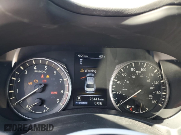 2021 Infiniti Q50 Pure with VIN JN1EV7AP7MM704225, listed as a Copart auction lot 47425665 with 25,441 mi miles and Salvage Title. Bid and sale history available at DreamBid. Image 9.