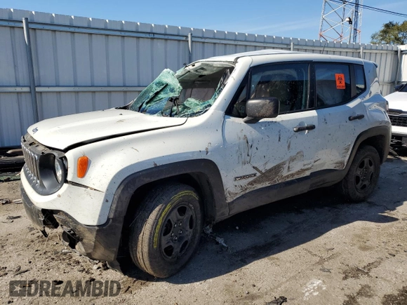 2018 Jeep Renegade Sport with VIN ZACCJBAH0JPH07332, listed as a Copart auction lot 76322434 with Not provided miles and Salvage title. Bid and sale history available at DreamBid. Image 1.