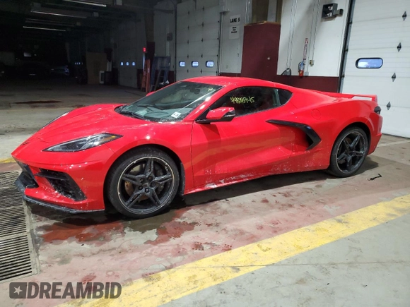 2024 Chevrolet Corvette 1LT z VIN 1G1YA2D46R5123805, wystawiony jako Copart lot #44888945 z przebiegiem Nie podano mil oraz Szkoda całkowita • Salvage title. Historia ofert i sprzedaży dostępna na DreamBid. Obrazek 1.
