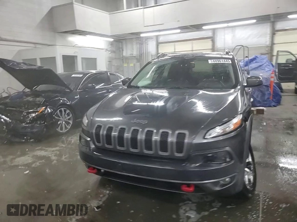 2014 Jeep Cherokee Trailhawk with VIN 1C4PJMBB2EW137916, listed as a Copart auction lot 44961445 with 119,145 mi miles and Salvage Title. Bid and sale history available at carsss.com. Image 14.