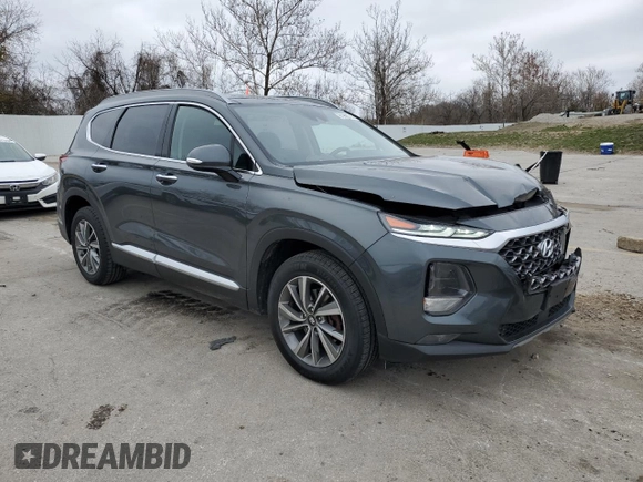 2019 Hyundai Santa Fe Limited with VIN 5NMS5CAD6KH133975, listed as a Copart auction lot 81969714 with 99,275 mi miles and Salvage Title. Bid and sale history available at carsss.com. Image 4.