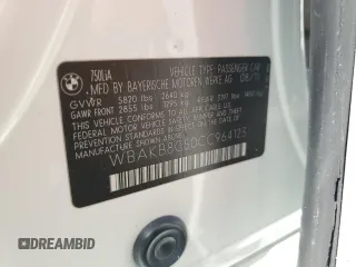 2012 BMW 7 Series 750Li z VIN WBAKB8C50CC964123, wystawiony jako Copart lot #60212005 z przebiegiem 75 979 mil mil oraz Szkoda całkowita • Salvage title. Historia ofert i sprzedaży dostępna na DreamBid. Obrazek 12.