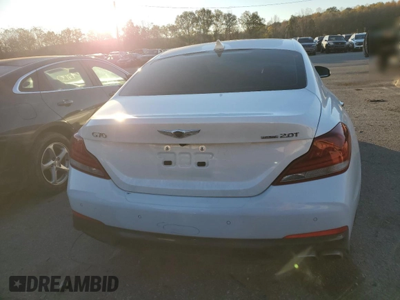 2021 Genesis G70 2.0T with VIN KMTG34LA0MU070275, listed as a Copart auction lot 74700153 with 42,441 mi miles. Bid and sale history available at carsss.com. Image 6.