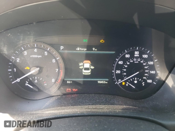 2018 Genesis G80 3.8L with VIN KMHGN4JE0JU225008, listed as a Copart auction lot 75508824 with 98,453 mi miles and Clean Title. Bid and sale history available at carsss.com. Image 9.