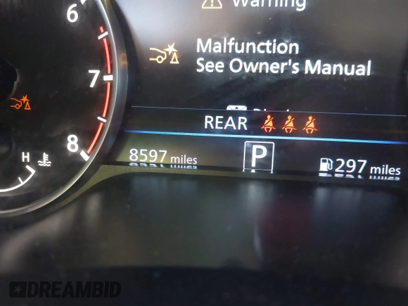 2024 Nissan Altima SV with VIN 1N4BL4DV1RN430851, listed as a IAAI auction lot 41814489 with 8,597 mi miles and . Bid and sale history available at DreamBid. Image 15.