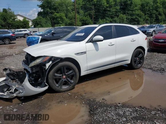 2019 Jaguar F-Pace 30t R-Sport with VIN SADCL2GX6KA396147, listed as a Copart auction lot 63683465 with 127,613 mi miles and Salvage title. Bid and sale history available at DreamBid. Image 1.