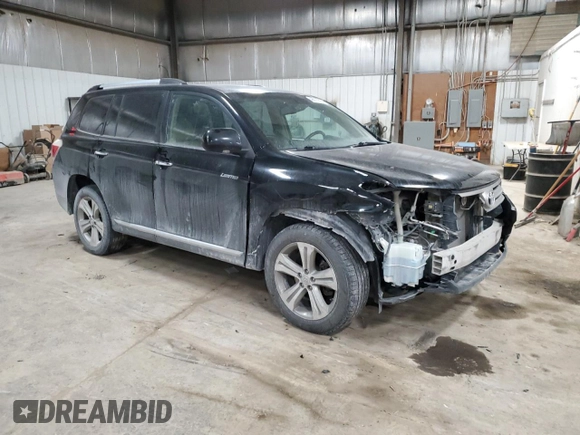 2012 Toyota Highlander Limited with VIN 5TDDK3EHXCS167608, listed as a Copart auction lot 46073925 with 204,546 mi miles and Salvage Title. Bid and sale history available at carsss.com. Image 4.