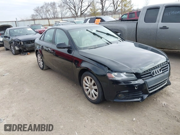2012 Audi A4 2.0T Premium with VIN WAUAFAFL1CA115616, listed as a IAAI auction lot 41751186 with 186,357 mi miles. Bid and sale history available at carsss.com. Image 1.