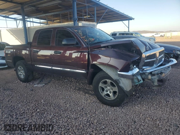2005 Dodge Dakota Laramie with VIN 1D7HW58NX5S189370, listed as a Copart auction lot 43131135 with 198,988 mi miles and Salvage Title. Bid and sale history available at DreamBid. Image 2.