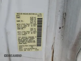 2013 Nissan NV SV with VIN 1N6BF0LY9DN106025, listed as a Copart auction lot 87444994 with 150,725 mi miles and Salvage title. Bid and sale history available at DreamBid. Image 13.