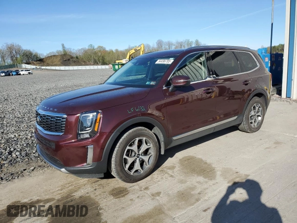 2020 Kia Telluride EX with VIN 5XYP3DHC9LG032973, listed as a Copart auction lot 54496785 with 85,188 mi miles and Salvage title. Bid and sale history available at DreamBid. Image 1.