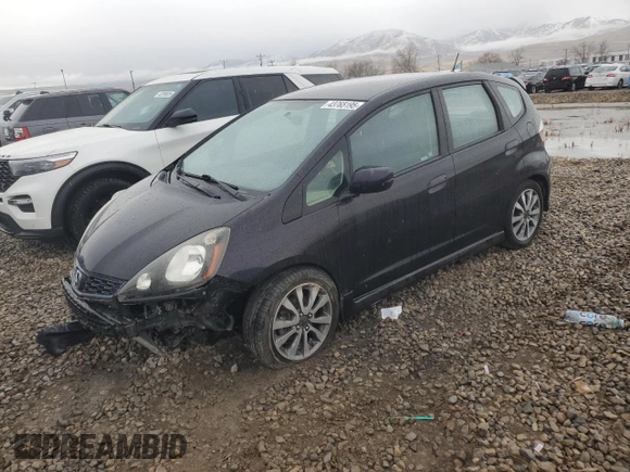 2013 Honda Fit Sport with VIN JHMGE8H51DC043294, listed as a Copart auction lot 43765195 with 95,587 mi miles and Salvage Title. Bid and sale history available at carsss.com. Image 1.
