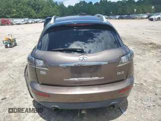 2006 Infiniti FX35 with VIN JNRAS08U76X103583, listed as a Copart auction lot 61232574 with 0 mi miles and Salvage Title. Bid and sale history available at carsss.com. Image 6.