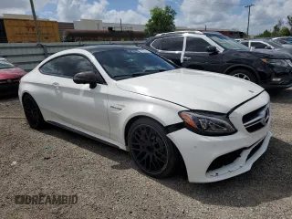 2017 Mercedes-Benz C 63 S AMG with VIN WDDWJ8HB9HF514455, listed as a Copart auction lot 59925904 with 57,638 mi miles and Salvage Title. Bid and sale history available at carsss.com. Image 4.