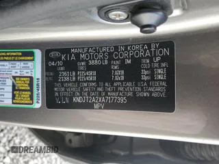 2010 Kia Soul + with VIN KNDJT2A2XA7177395, listed as a Copart auction lot 51156815 with 199,090 mi miles and Salvage Title. Bid and sale history available at DreamBid. Image 15.