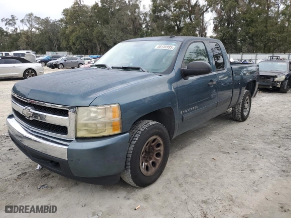 2007 Chevrolet Silverado 1500 LT w/1LT with VIN 1GCEC19J27Z536291, listed as a Copart auction lot 88156995 with 162,751 mi miles and Salvage Title. Bid and sale history available at carsss.com. Image 1.