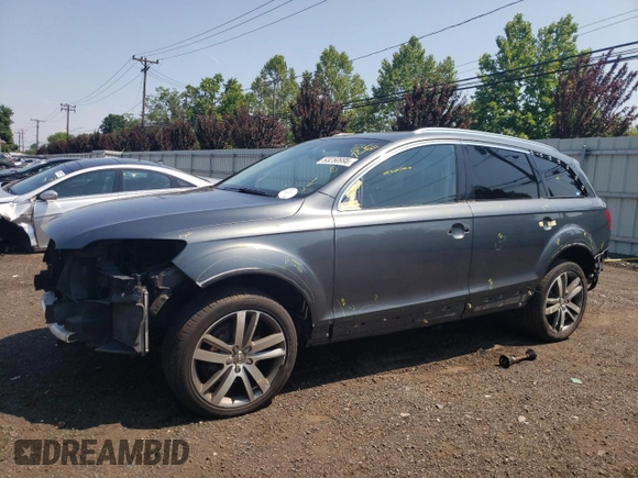 2015 Audi Q7 Premium Plus with VIN WA1LGAFE0FD011271, listed as a Copart auction lot 63250995 with 168,223 mi miles and Salvage title. Bid and sale history available at DreamBid. Image 1.