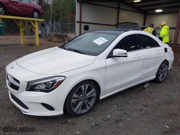 2019 Mercedes-Benz CLA with VIN WDDSJ4EB7KN705025, listed as a IAAI auction lot 40894750 with 76,000 mi miles. Bid and sale history available at carsss.com. Image 2.