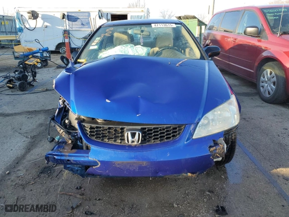 2004 Honda Civic VP with VIN 1HGEM22154L039524, listed as a Copart auction lot 47113615 with 82,272 mi miles and Non Repairable. Bid and sale history available at carsss.com. Image 5.