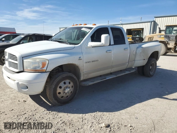 2006 Dodge 3500 SLT with VIN 3D7MX48C86G164397, listed as a Copart auction lot 47233485 with 167,605 mi miles and Salvage title. Bid and sale history available at DreamBid. Image 1.