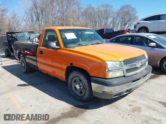 2004 Chevrolet Silverado 1500 Work Truck with VIN 1GCEC14X24Z284372, listed as a IAAI auction lot 41714675 with 193,486 mi miles. Bid and sale history available at carsss.com. Image 1.