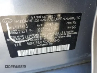 2016 Hyundai Sonata 2.4L with VIN 5NPE24AF5GH337545, listed as a Copart auction lot 49838145 with 200,260 mi miles and Salvage Title. Bid and sale history available at carsss.com. Image 12.