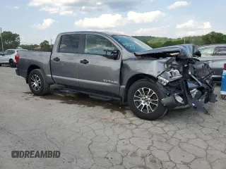 2024 Nissan Titan SV with VIN 1N6AA1EF5RN116182, listed as a Copart auction lot 59593725 with 14,201 mi miles and Salvage title. Bid and sale history available at DreamBid. Image 4.