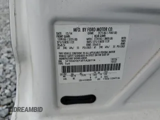 2015 Ford F-150 XLT with VIN 1FTEW1EF3FFA28114, listed as a Copart auction lot 59863365 with Not provided miles and Salvage title. Bid and sale history available at DreamBid. Image 12.