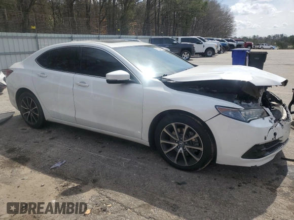 2016 Acura TLX V6 with VIN 19UUB2F35GA001837, listed as a Copart auction lot 49124445 with 0 mi miles and Salvage Title. Bid and sale history available at carsss.com. Image 4.