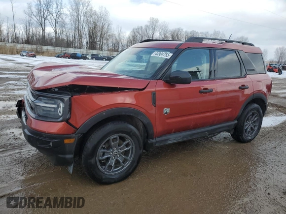 2023 Ford Bronco Sport Big Bend z VIN 3FMCR9B61PRD34066, wystawiony jako Copart lot #44904755 z przebiegiem 21 877 mil mil oraz Szkoda całkowita • Salvage title. Historia ofert i sprzedaży dostępna na DreamBid. Obrazek 1.