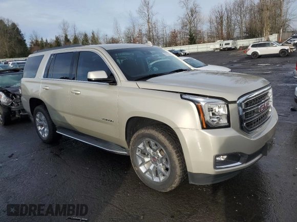 2017 GMC Yukon SLT with VIN 1GKS2BKC5HR192680, listed as a Copart auction lot 86393784 with 45,852 mi miles and Salvage Title. Bid and sale history available at DreamBid. Image 4.